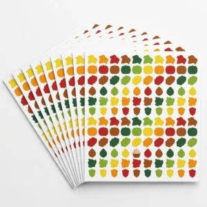 Custom-Printed Waterproof Kiss-Cut Fruit Sticker Sheet