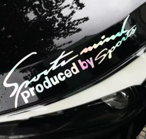 Custom Printed Waterproof Reflective Car Sticker Funny Bonnet Design Vinyl Windshield Label Packaging Label