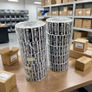 Custom Printed Waterproof Self-Adhesive Barcode and QR Code Labels OEM Factory