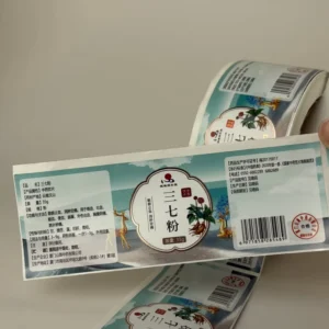 Custom Printed Waterproof Self-Adhesive Roll Labels for Health Food Bottles and Jars