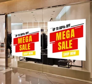 Custom Printed Waterproof Self-Adhesive Vinyl Window Stickers