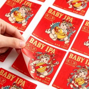 Custom Printed Waterproof Self-Adhesive Wine Bottle Labels, Beverage Packaging Stickers