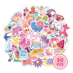 Custom Printed Waterproof Tear-Resistant Self-Adhesive Decorative Sticker Packs