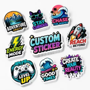 Custom Printed Waterproof Vinyl Die-Cut Logo Label Stickers for Souvenirs