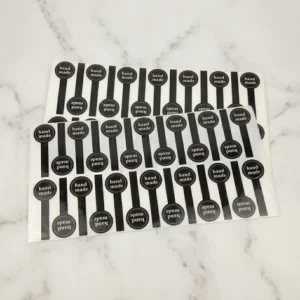 Custom Printed Waterproof Vinyl Gift Wrapping and Cake Box Food Sealing Sticker