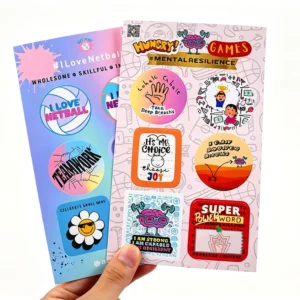 Custom Printed White Vinyl Stickers Waterproof Scratch-Proof Kiss-Cut Sticker Sheet