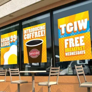 Custom Printed Window Stickers for Glass Storefronts