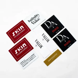 Custom Printed Woven Labels and Tags for Textiles and Bags Polyester Material
