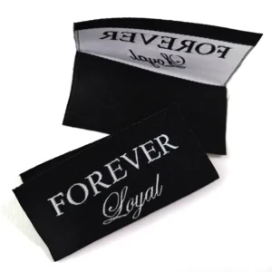 Custom Printed Woven Sewn Garment Neck Labels for Clothing