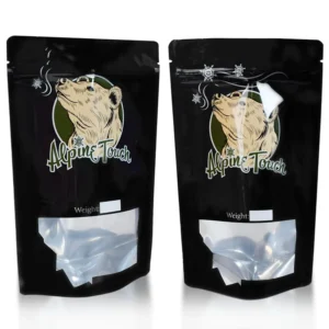 Custom Printer Recyclable Gravure Ziplock Matte Black Aluminum Foil Plastic Zipper Bags Stand-Up Pouch Packaging with Window