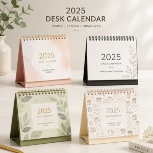 Custom Printing 365-Day Desk Calendar Hardboard Cover Wire-O Binding Inspirational Quotes Daily Affirmations Custom Logo