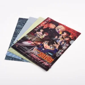 Custom Printing Design PP Folder Plastic L Shape Folder A4 Document Bag Office File Folder