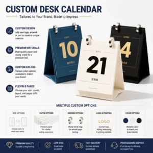 Custom Printing Desktop Table Calendar Monthly