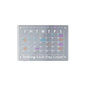 Custom Printing Dry Erase Magnetic Acrylic Weekly Monthly Calendar Wall Mounted Fridge Board Plastic Calendar