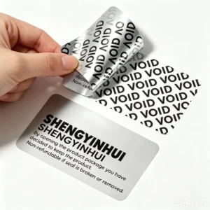 Custom Printing Holographic PET Tamper-Evident Void Labels Stickers for Laptops & Grocery Use