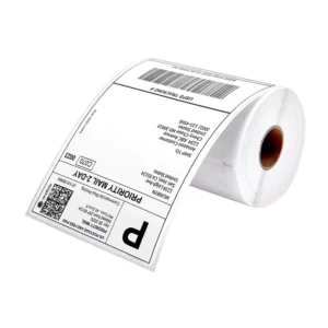 Custom Printing Roll 4×6 Inch Direct Thermal Clear Self-Adhesive Shipping Labels