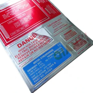 Custom Printing Silver Gold Embossed Metal Logo Aluminium Foil Label Stickers