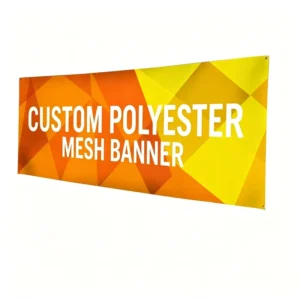 Custom Printing Vinyl Mesh Banner Full Color Printed Vinyl Mesh Sign Advertising Banner with Grommets