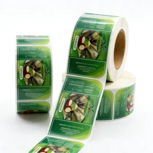 Custom Private Label Adhesive Roll Labels for Beverage and Food Industries