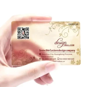 Custom Private PVC Luxurious and Beautiful Design Transparent Business Card Waterproof Durable and Wear Resistant