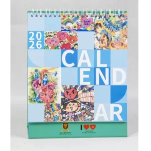 Custom Promotional Art Paper Desk Calendar Business Logo Printed Corporate Calendar Digital Printing