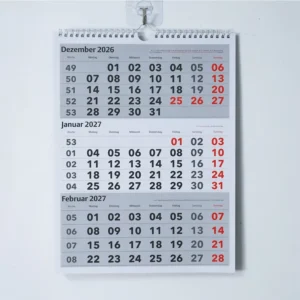 Custom Promotional Offset Art Paper Spiral Binding Wall Desk Calendar Printing CMYK Print 28*37cm for Home Office