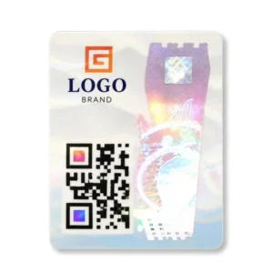 Custom QR Code Holographic Anti-Counterfeit Tamper-Evident Traceability Labels Fragile Paper