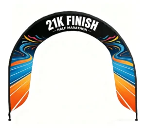 Custom Race Arch Banner with Weighted Base for Cross Country