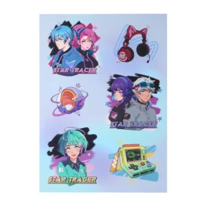 Custom Raised Indigo Printed Paper Sticker Sheet, Waterproof and Eco-Friendly