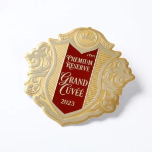 Custom Raised Logo Aluminum Metal Label Sticker for Perfume Bottle Packaging