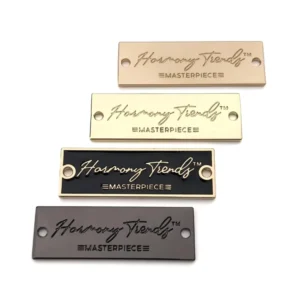 Custom Rectangle Alloy Metal Garment Sewing Labels for Hoodies