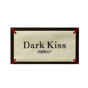 Custom Rectangle Woven Labels for Garments and Bags Sustainable Washable High Density Texture Logo Tags
