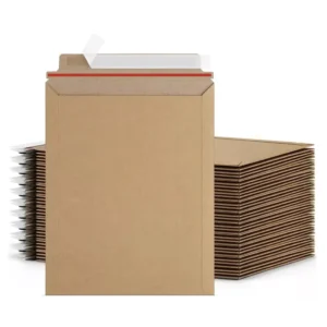 Custom Recyclable Brown Kraft Paper Cardboard Mailer Envelopes for Documents and Photos Rigid Mailing