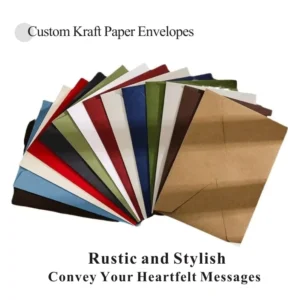 Custom Recyclable Kraft Paper Invitation Set with Letter and Envelope, Colorful Minimalist
