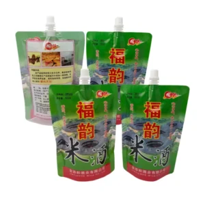 Custom Recyclable Printed Laminated PET/PE Stand-Up Spout Pouch for Beer
