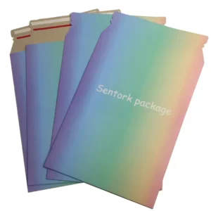 Custom Recyclable Rigid Kraft Cardboard Mailer Stay-Flat No-Bend Self-Seal Envelope for Books, Art Prints, Photos, Stickers, and Cards