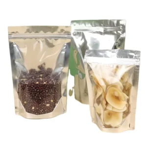 Custom Recyclable Standing Plastic Bag with Self-Supporting Zipper Closure for Pet Food and Chewing Gum