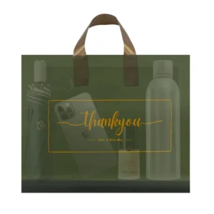 Custom Recycled Printed Logo Shopping PE Emballage Personnalisable Plastic Bags With Handle for Business Small