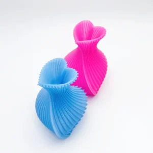 Custom Red Blue Heart Vase 3D Printed Home Decor Gift
