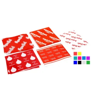 Custom Red Shrink Shipping Packaging Labels