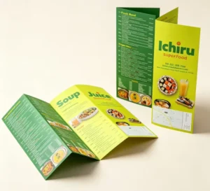 Custom Restaurant Takeaway Menu Trifold Brochure Fast Food Fried Chicken Burger Flyer Offset Printing