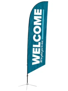 Custom Retractable Polyester Feather Flags & Banners for Promotional Advertising
