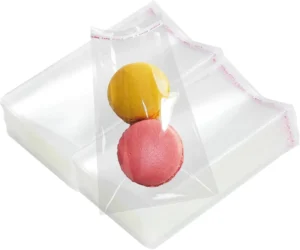 Custom Reusable BOPP Clear Cellophane Bags for Sugar and Chewing Gum Packaging, Self-Adhesive