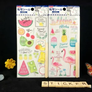 Custom Reusable Eco-Friendly Waterproof PVC Silk-Screen-Printed Rub-On Scratch Transfer Stickers for DIY Craft Decor