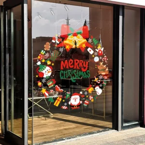 Custom Reusable Electrostatic Holiday Christmas Window Stickers for Glass, Double-Sided Home Decoration Decals