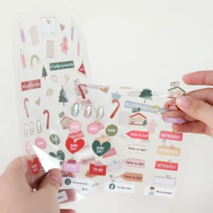 Custom Reusable Movable UV Embossed Vinyl Stickers Coated Proof Die Cut Shape Gold Silver Stamping PVC Stickers for Decoration