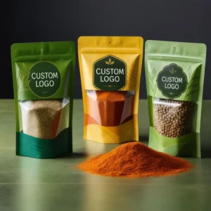 Custom Reusable Stand-Up Aluminum Foil Pouches and Mylar Bags for Coffee Beans, Nuts, Dried Fruit and Pet Food