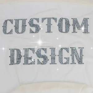 Custom Rhinestone Pattern Heat Transfer Printing for Garment Decoration