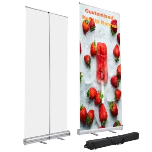 Custom Roll-Up Banner with Durable Retractable Stand for Trade Shows and Events