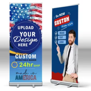 Custom Roll-Up Banner with Retractable Stand for Trade Shows